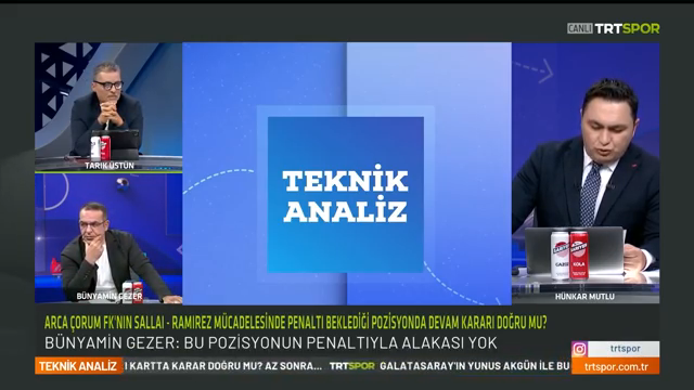 Yayın bandı: ARCACORUM EK'NIN SALLA - RAMİREZ MÜCADELESİNDE PENALTI BEKLEDİĞİ POZİSYONDA DEVAM KARARI DOĞRU MU?