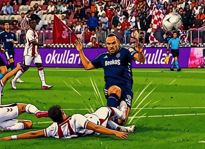 Fenerbahçe'nin verilmeyen penaltısı pozisyon görüntüsü