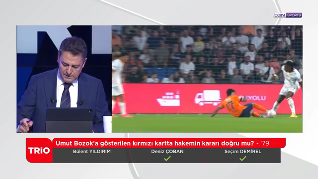 Yayın bandı: Umut Bozok'a gösterilen kırmızı kartta hakemin kararı doğru mu? - '79