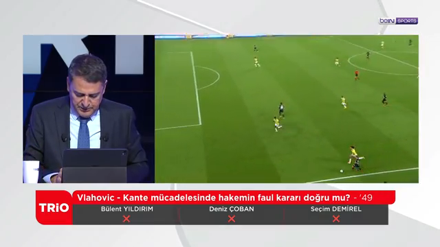 Yayın bandı: Vlahovic - Kante mücadelesinde hakemin faul kararı doğru mu? - '49