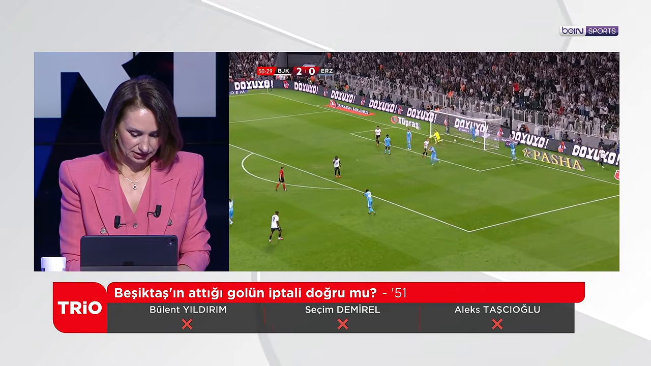 Yayın bandı: Beşiktaş'ın attığı golün iptali doğru mu? - '51
