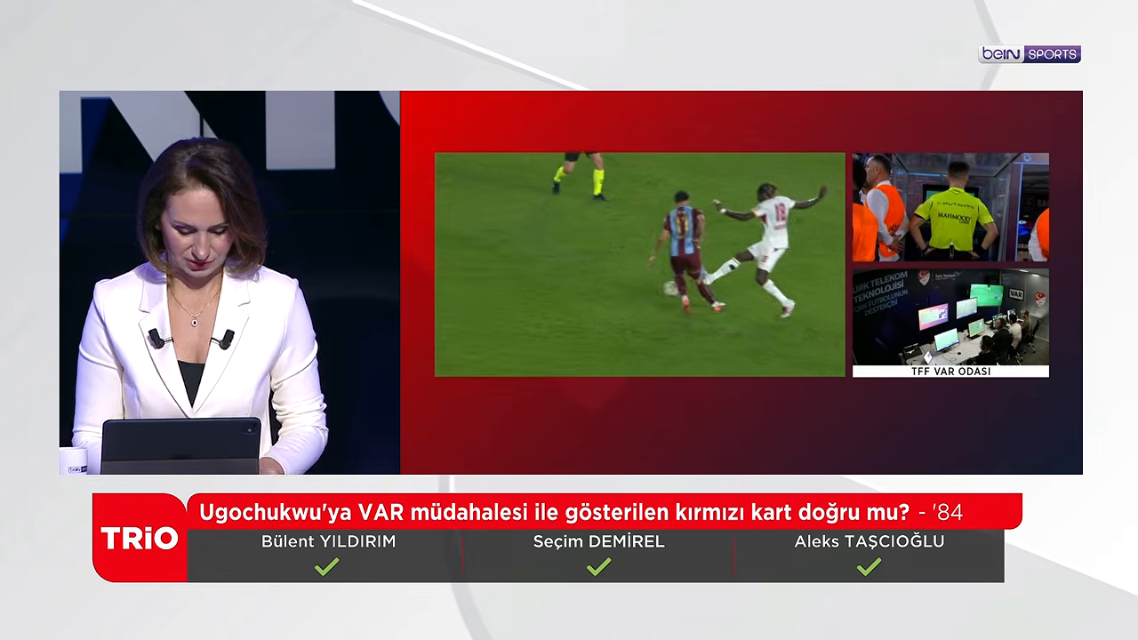Yayın bandı: Ugochukwu'ya VAR müdahalesi ile gösterilen kırmızı kart doğru mu? - '84