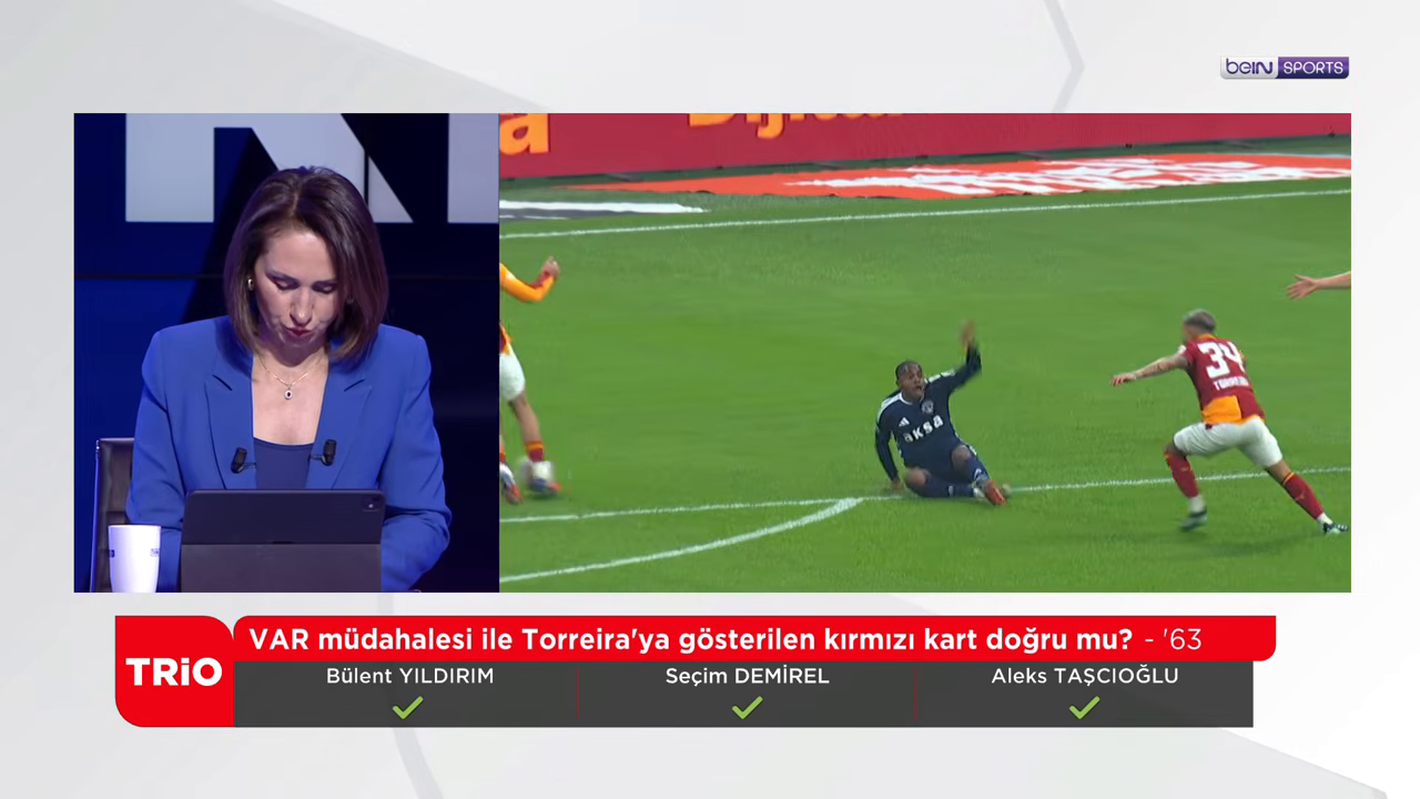 Yayın bandı: VAR müdahalesi ile Torreira'ya gösterilen kırmızı kart doğru mu? - '63