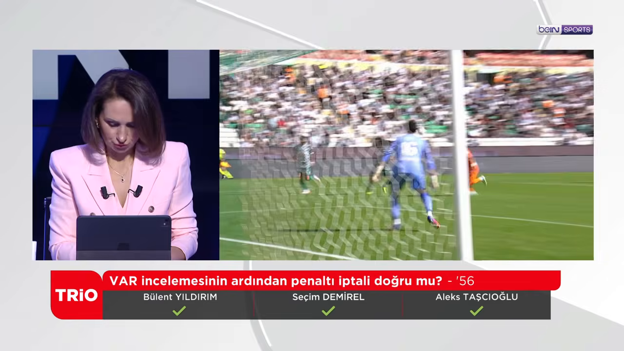 Yayın bandı: VAR incelemesinin ardından penaltı iptali doğru mu? - '56
