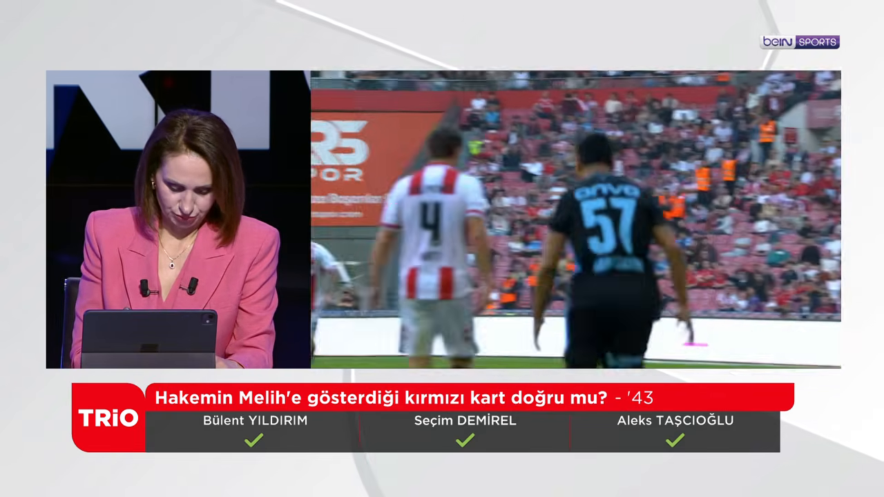 Yayın bandı: Hakemin Melih'e gösterdiği kırmızı kart doğru mu? - '43