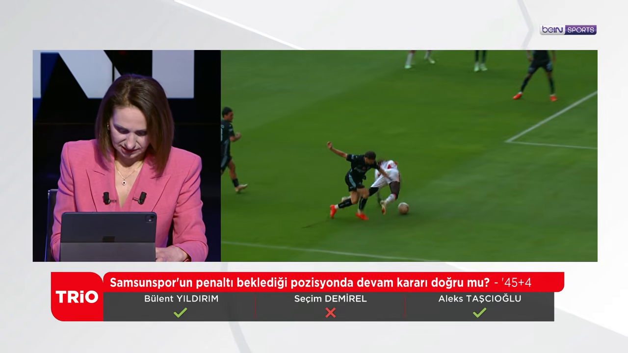 Yayın bandı: Samsunspor'un penaltı beklediği pozisyonda devam kararı doğru mu?